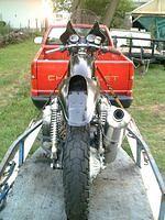 Superwing rear view (note the tight fit on the exhaust can)