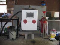 Homemade sandblast cabinet and pressure pot