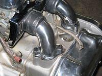 GL1000 intakes after wet sanding and step one of buffing with emery.