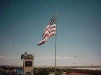 flag from the walkway in Wendover