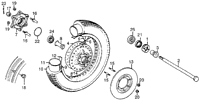 75-77 rear wheel