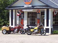A REALLY COOL old Gulf station in Ohio.