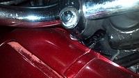 Steering knucle shaved for clearance 5 