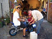 Our neighbours in our backyard. They are mostly into pocketbikes, supermotard and old cars