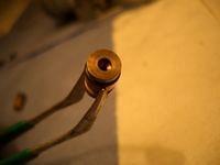 Note; 
this end, with the conical hollow end
is where the O-ring goes on 
and
that end
goes into the tube FIRST