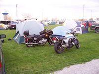 RAT and I camping at Port Dover Ontairo,Canada.  Friday the 13 Ride,2005