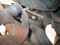 Rear Brake line attaches here.