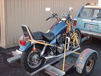 Toms New Bike On His Home Made Bike Trailer