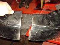 Cut Old Front Fender For The Rear Now... No Turning Back