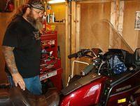 my son and I working on Gretta