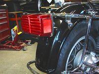 Taillight lowered, fender painted, rack chopped 1
