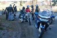 Donna and I waiting Ferndale Toy run 2009