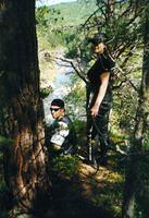 Me and my wife in the trees, Oesterdalen Norway