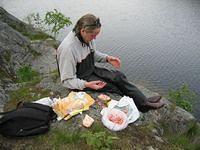 Me and Timber had a nice prawn meal.