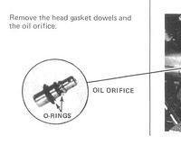 Head oil orfice