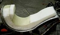 FINAL SEAT CUT READY FOR UPHOLSTERY-BLACK VINYL