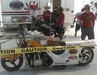 They put the caution sign up after I pulled up- trying to tell me something