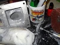wax candle grinding of manifold in the spirit of Bonneville
